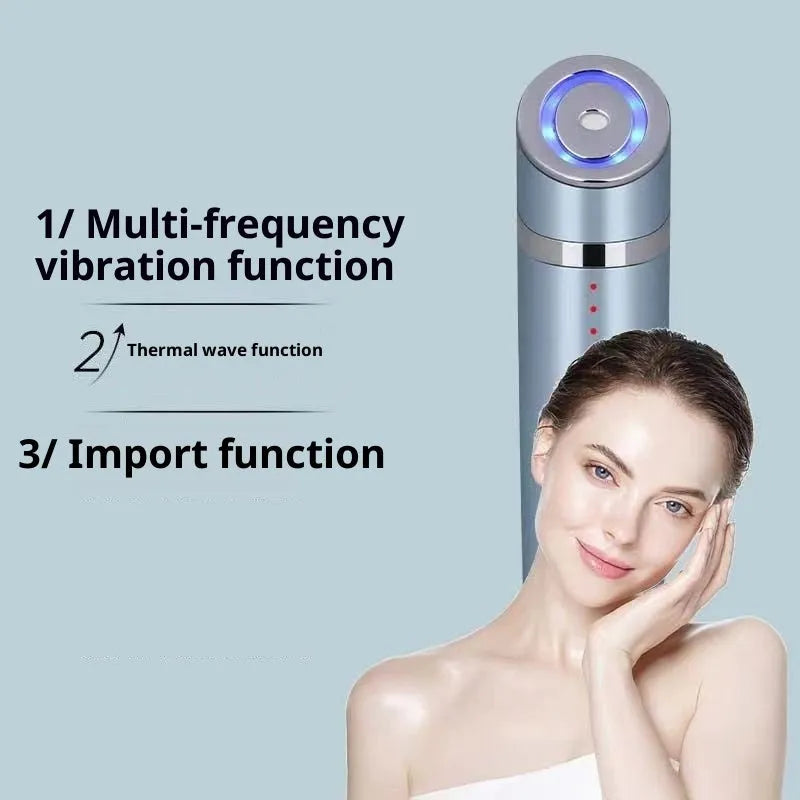 Light blue ultrasonic beauty device for eye lifting and firming with Type C charging and 4 gears