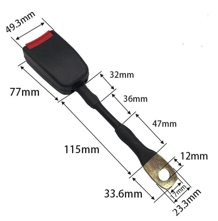 20cm long steel wire automotive seat belt buckle replacement part