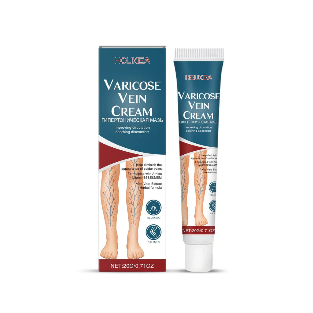 20g tube of leg massage ointment with mint, arnica, witch hazel, vitamin B6, and aloe