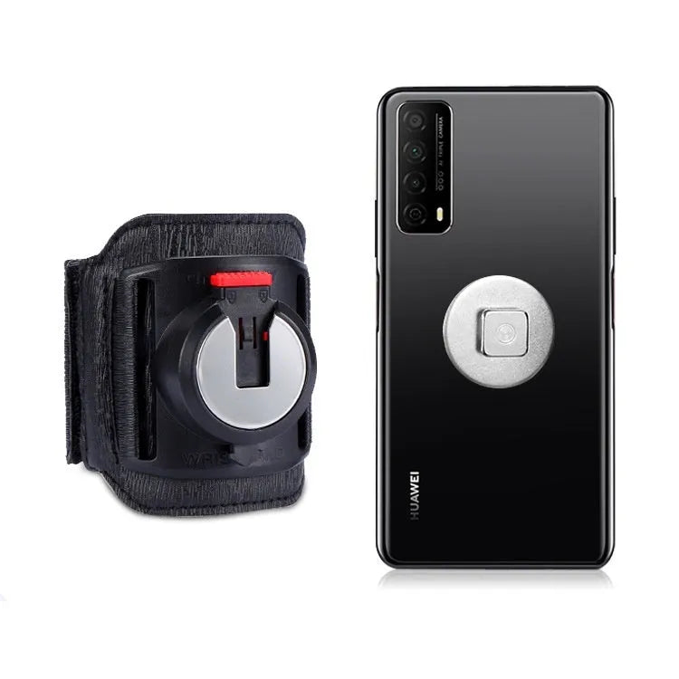 Black unisex mobile phone armband and wrist strap holder suitable for 4-7 inch smartphones during delivery work or sports