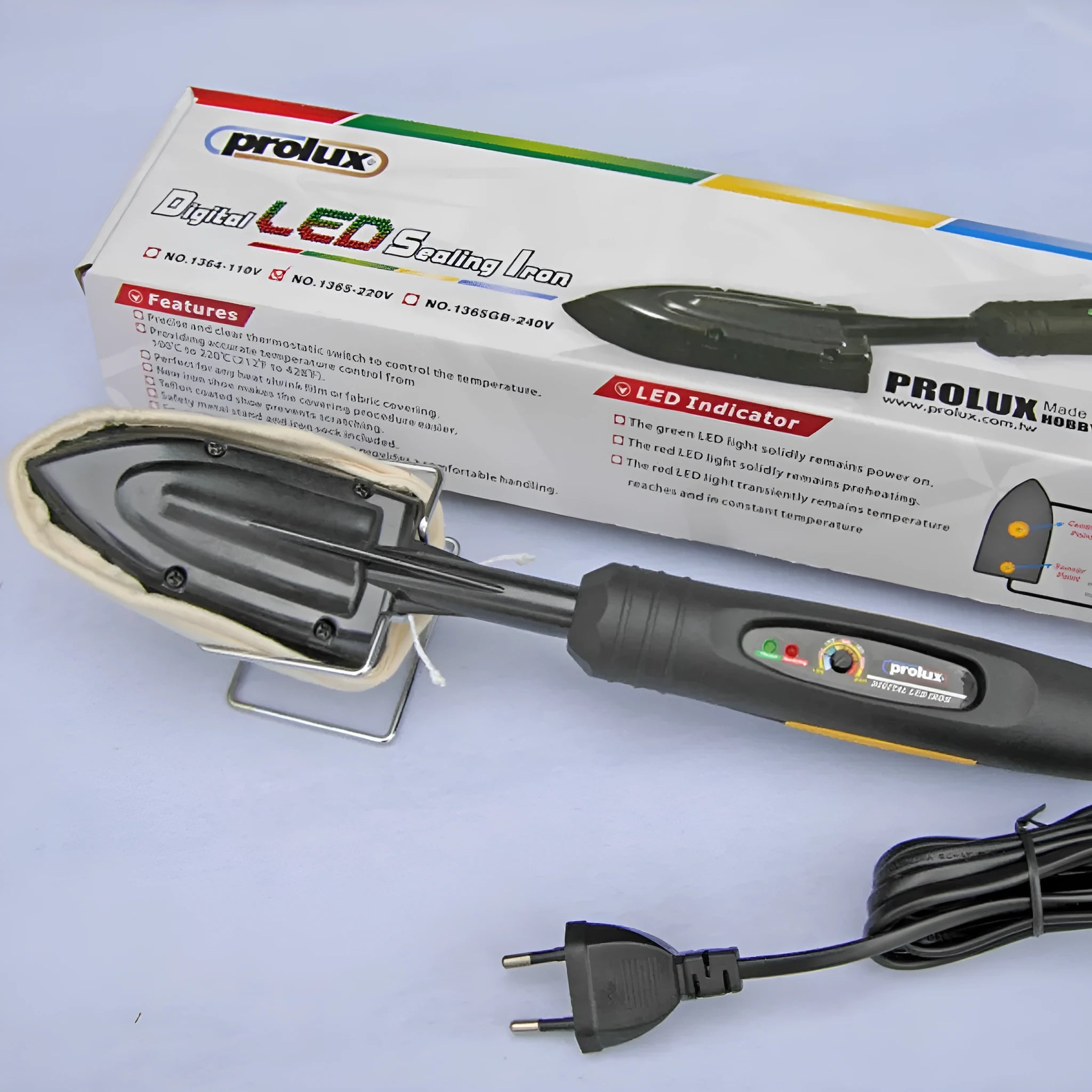 Electronic temperature control hot iron with digital display and EU plug