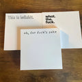 Square sticky notes, 75mm size, with adhesive backing and assorted cover designs.