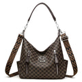 Retro printed shoulder messenger bag with sandwich pocket design and double adjustable straps