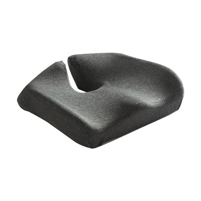 Memory foam office chair cushion in grey on desk chair