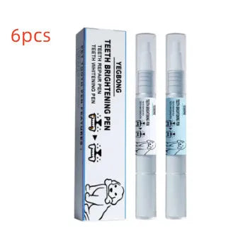Yegbong pet teeth whitening pen kit with 3ml gel, solution and dental brushes for dogs and cats