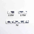 Black and white kitten full set sublimation key cap set with PBT material in MAO height for mechanical keyboards
