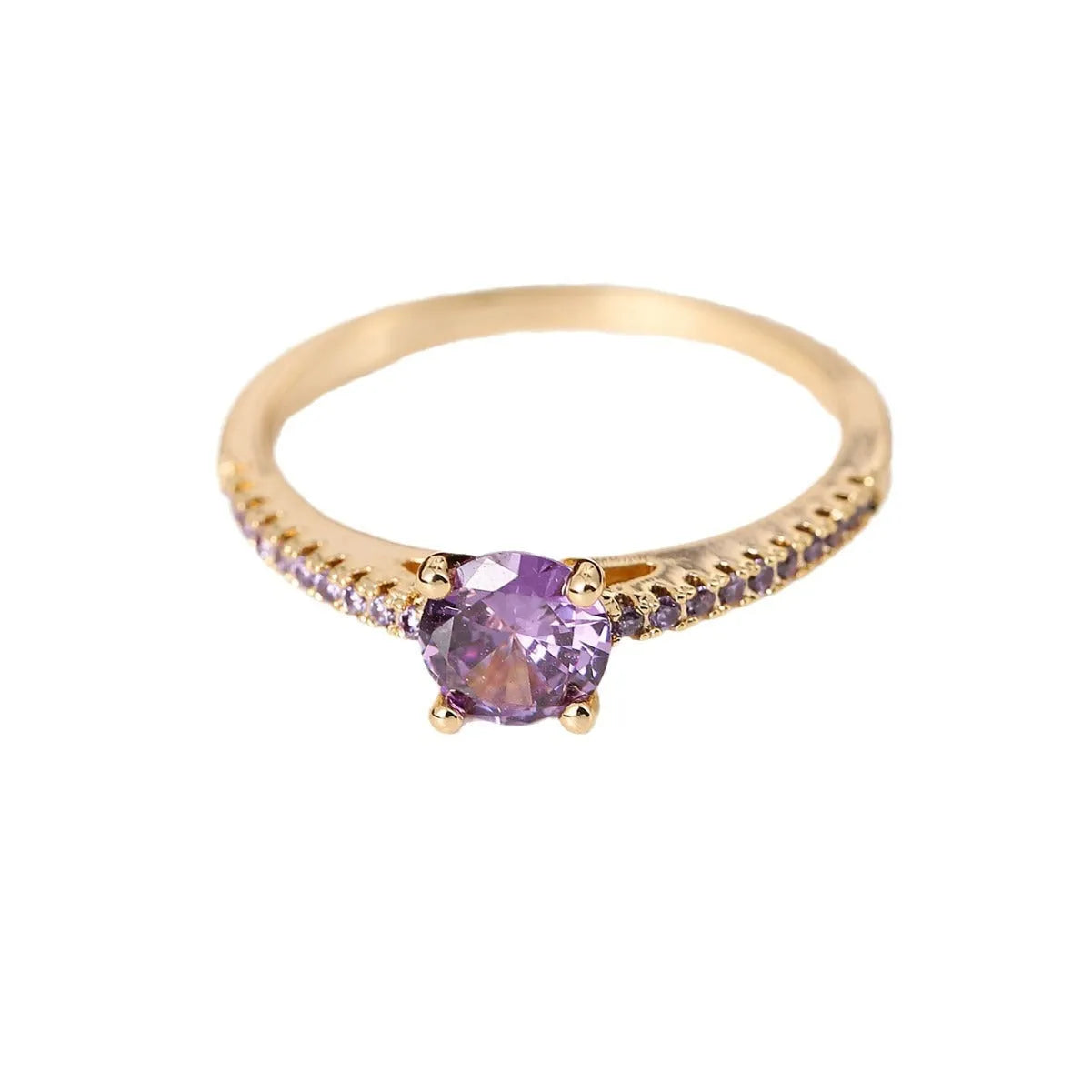 Hexagon geometric copper ring with electroplated metallic finish in gold, silver, or gun black.