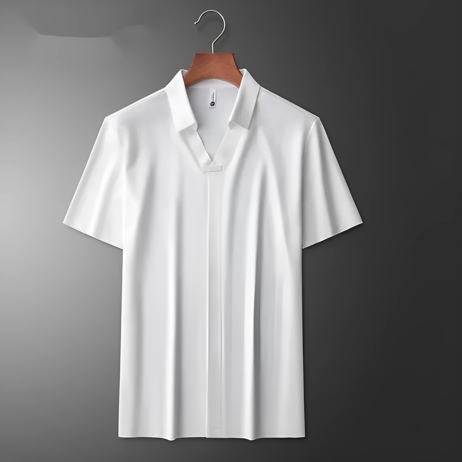 Men's slim fit lapel polo short-sleeved T-shirt in cotton blend fabric available in three colours