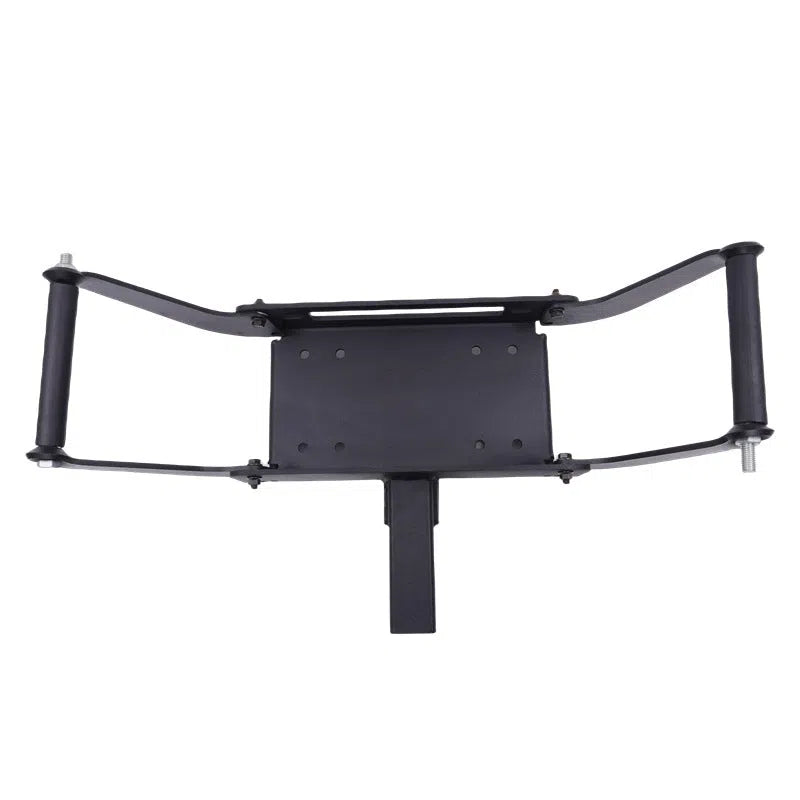 Black external vehicle-mounted square mouth quick plug portable winch bracket for off-road self-rescue recovery
