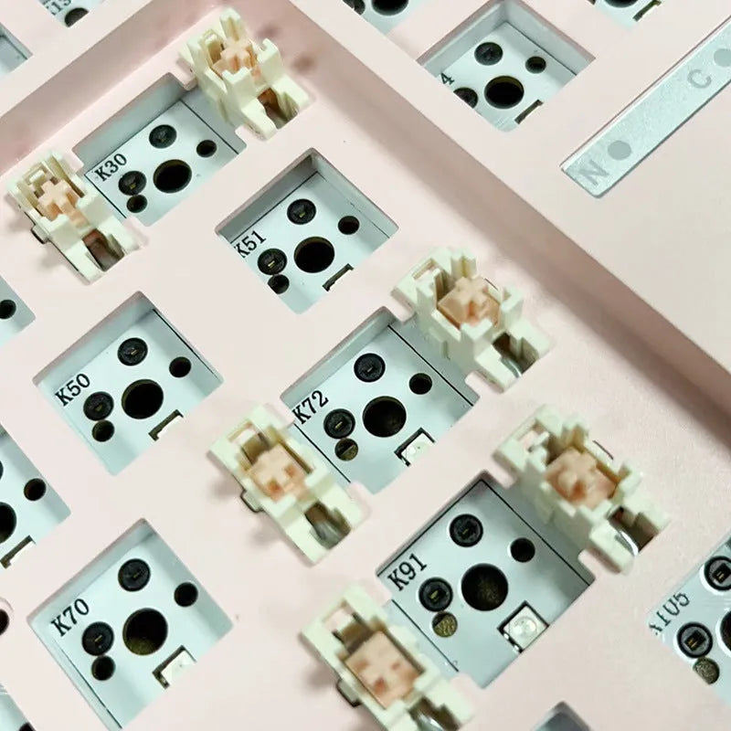 DIY mechanical keyboard kit with hot plug seat in multiple colour options
