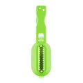 Fish scale scraper kitchen tool with cover design in food-grade white plastic with hanging hole