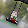 Resin Christmas car rearview mirror pendant with cartoon Santa Claus design, 4.5 x 3 x 5cm, 20g