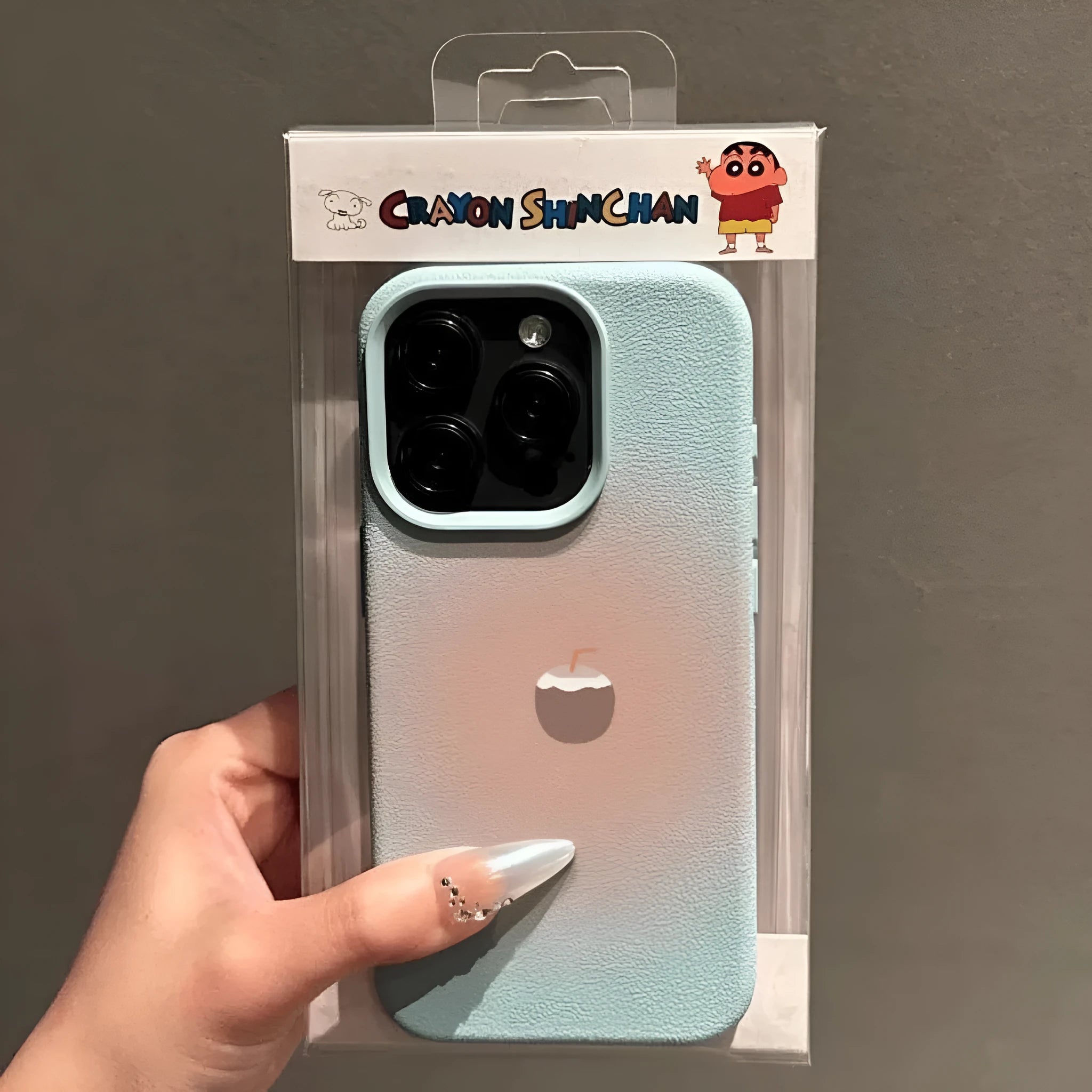 TPU protective phone case with coconut lychee pattern for Apple iPhone