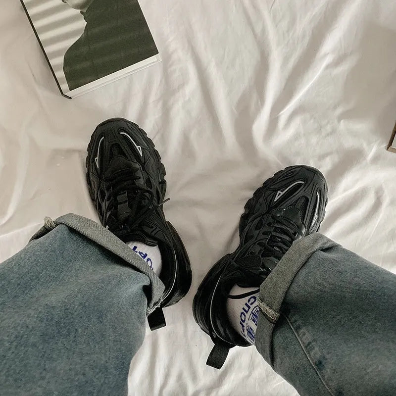 Casual sports shoes in multiple colours with lace-up front, round toe, and rubber sole