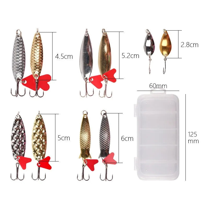 Pineapple sequin iron false fishing bait with metal sequins in gold and silver colours