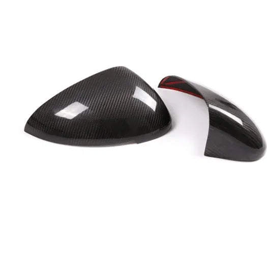 Gloss black true carbon fibre rearview mirror cover for Porsche Macan