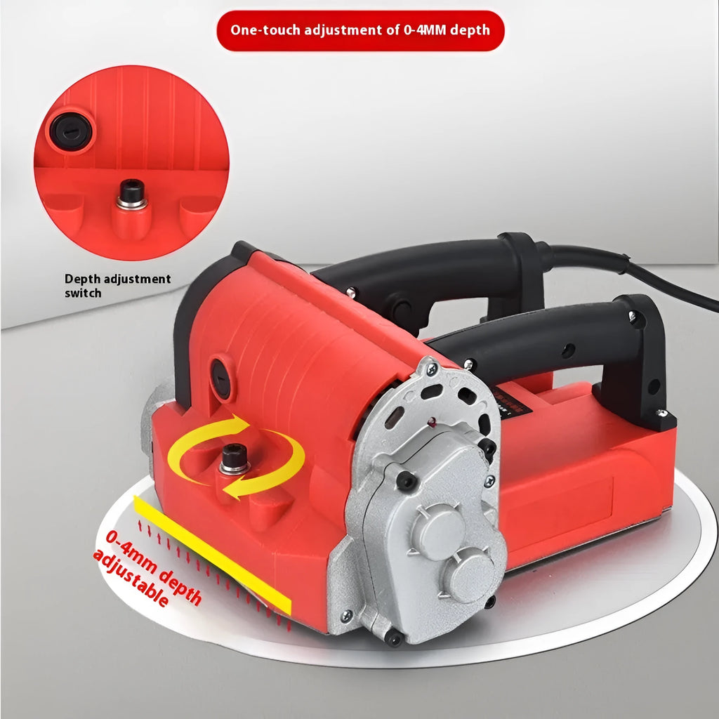 Wall planing machine 3480W with 82mm planing width and 5mm planing depth in plastic box
