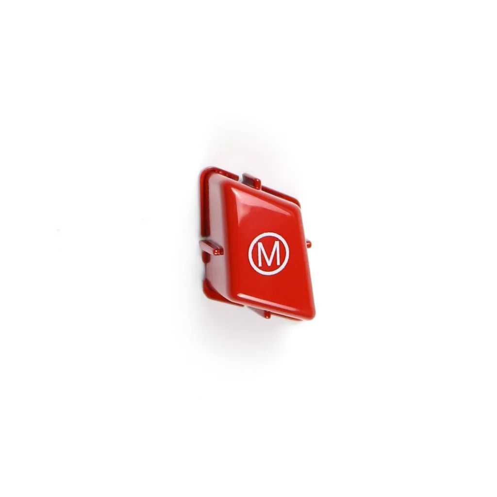 Red and blue M1 M2 steering wheel button accessories for BMW F30 and F34 models