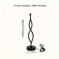Black aluminium USB desk lamp with button control for three colour dimmable lighting.