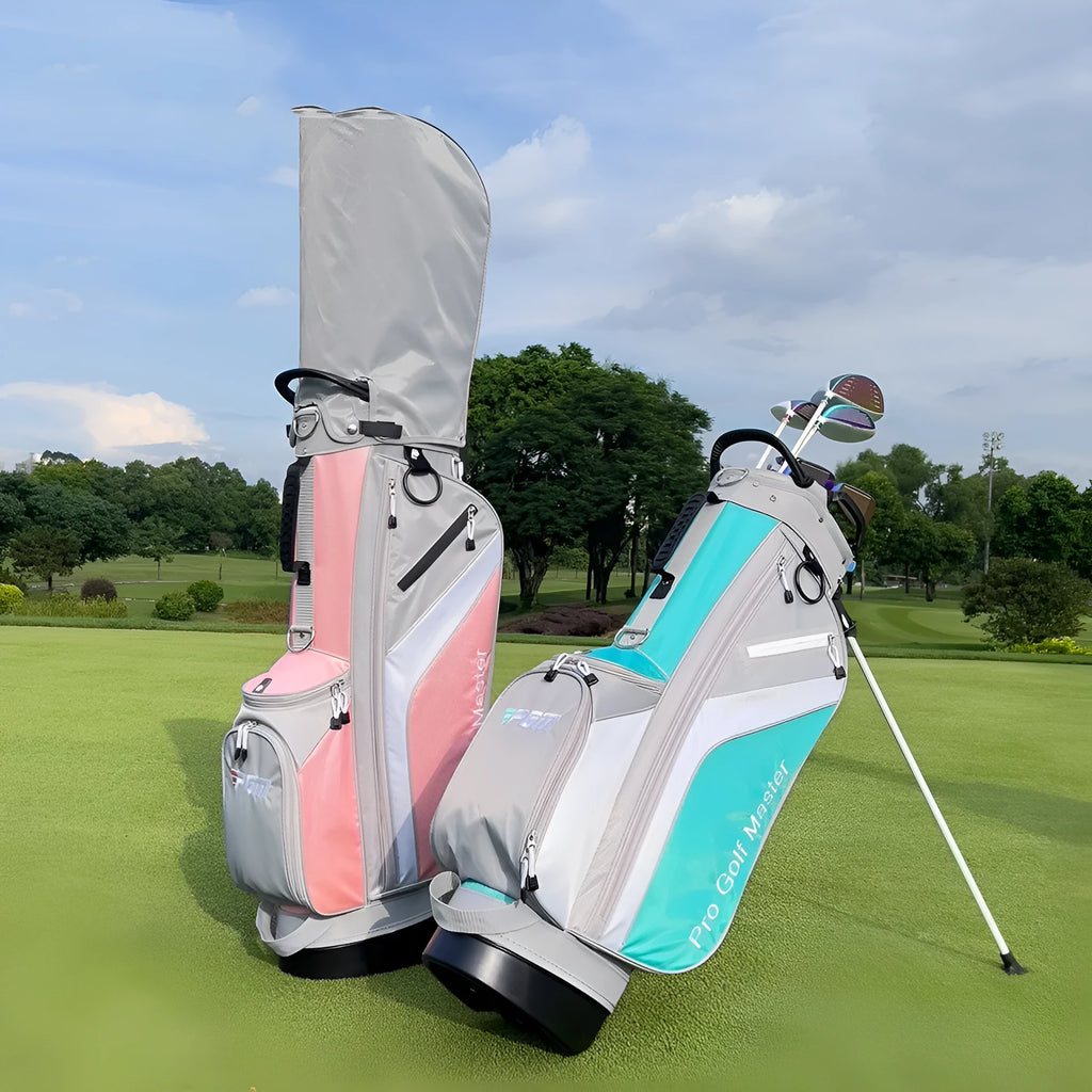 PGM lightweight nylon golf ball bag with bracket design in QB148 Gray Pink