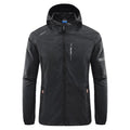 Men's lightweight nylon hooded jacket in summer colours for outdoor sun protection