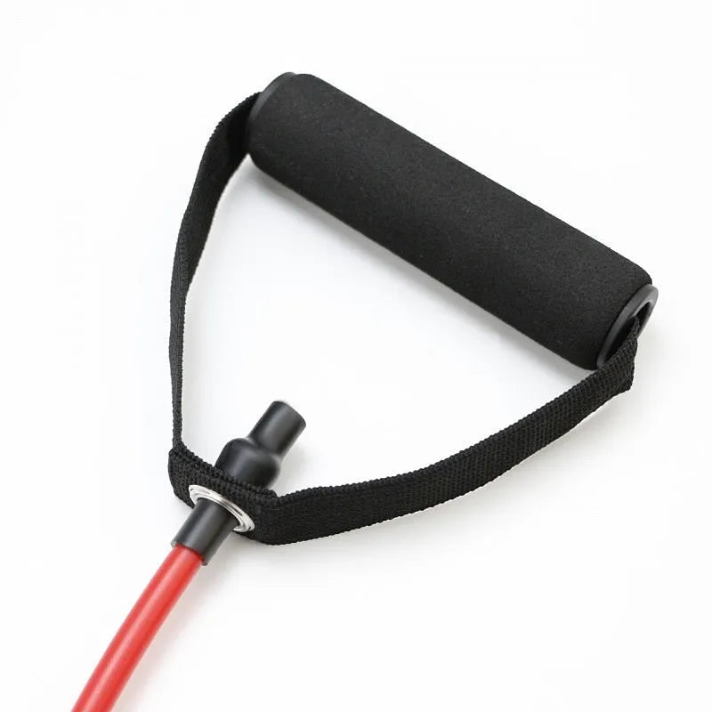 Adjustable chest expander with TPE tension rope in five colour-coded resistance options