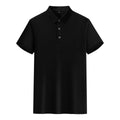 Cotton lapel short-sleeved t-shirt in business style with mosaic pattern detail