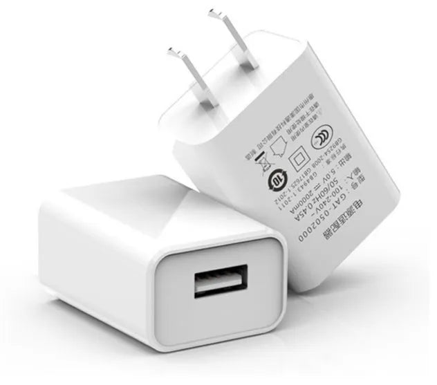 5V1A charging head power adapter kit with USB cable and 18650 battery charger