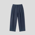Men's apricot wide-leg cotton linen trousers with loose fit and Korean-style design