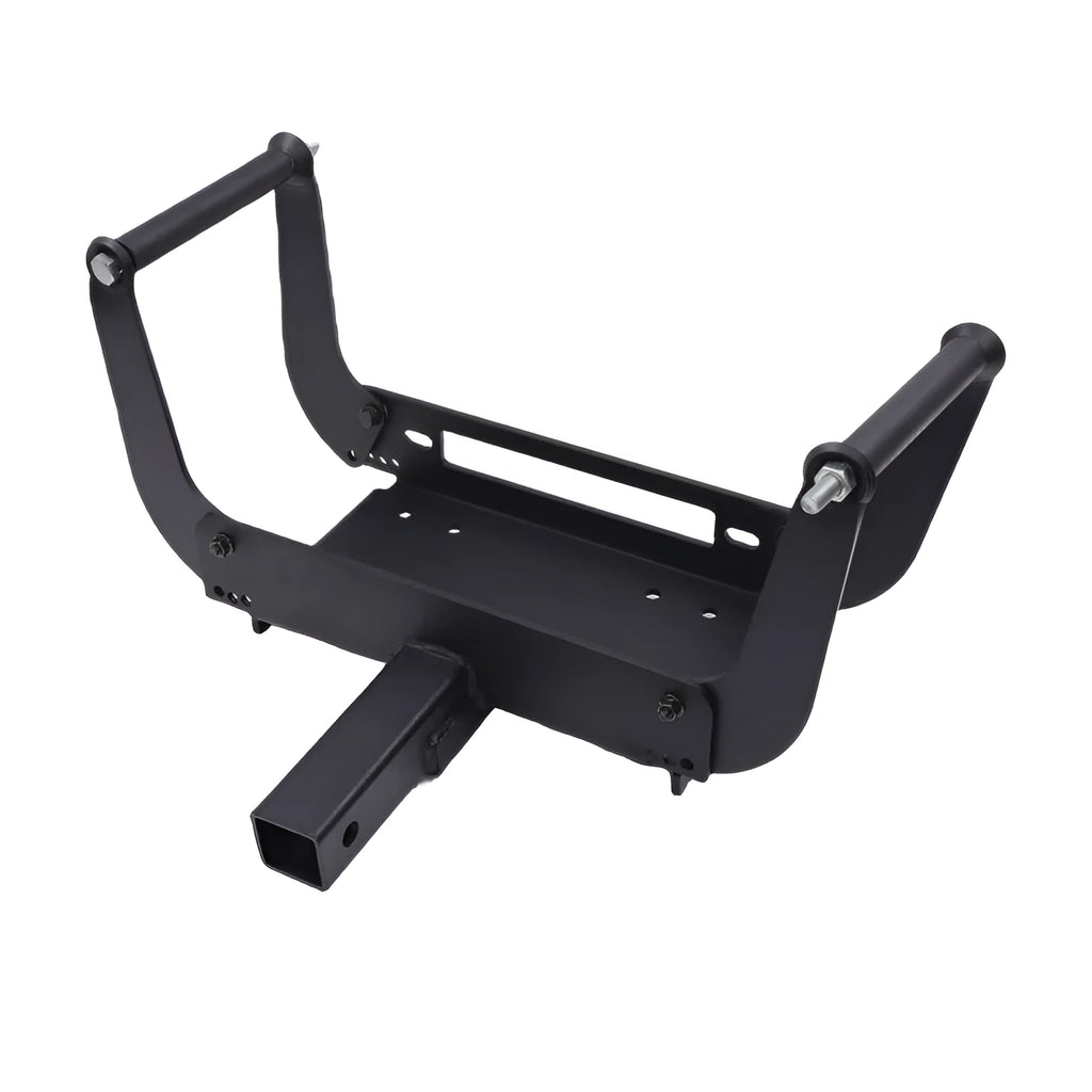 Black external vehicle-mounted square mouth quick plug portable winch bracket for off-road self-rescue recovery