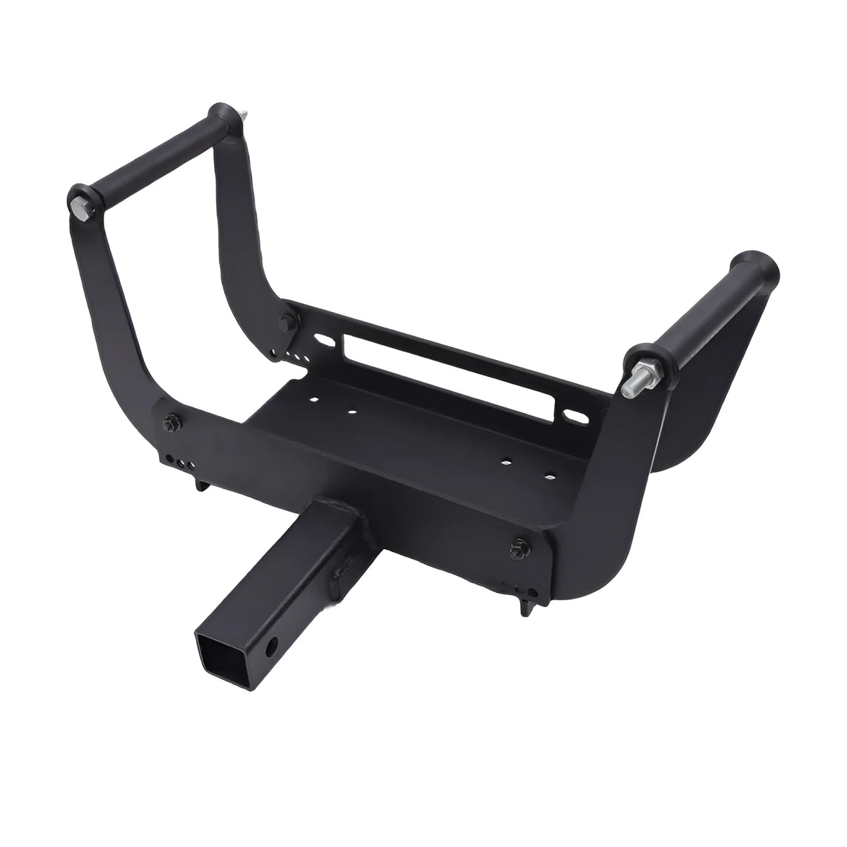 Black external vehicle-mounted square mouth quick plug portable winch bracket for off-road self-rescue recovery