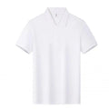 Short sleeve lapel work polo shirt in cotton with loose fit, shown in beige colour with collar detail