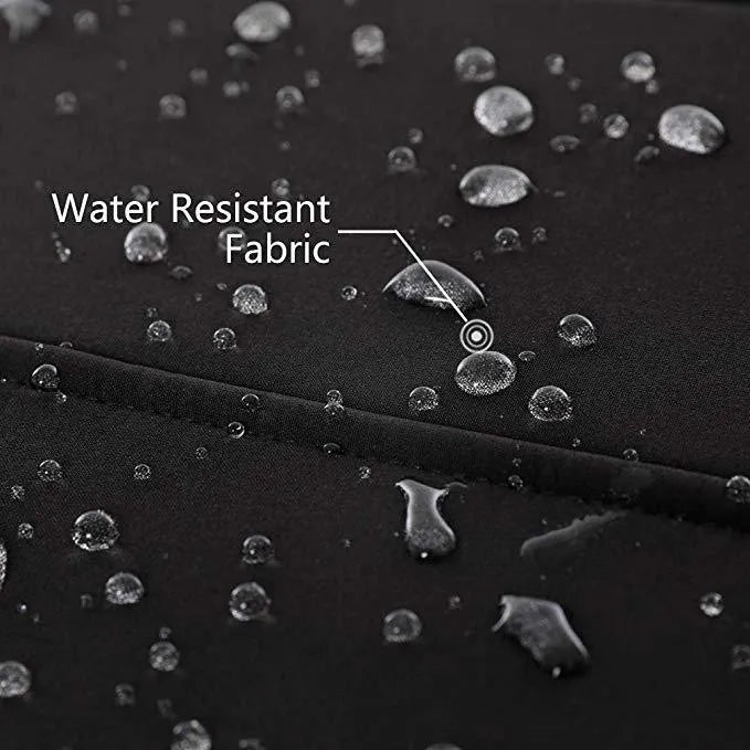 Black men's USB winter waterproof thermal coat with windproof long sleeves and zipper pocket