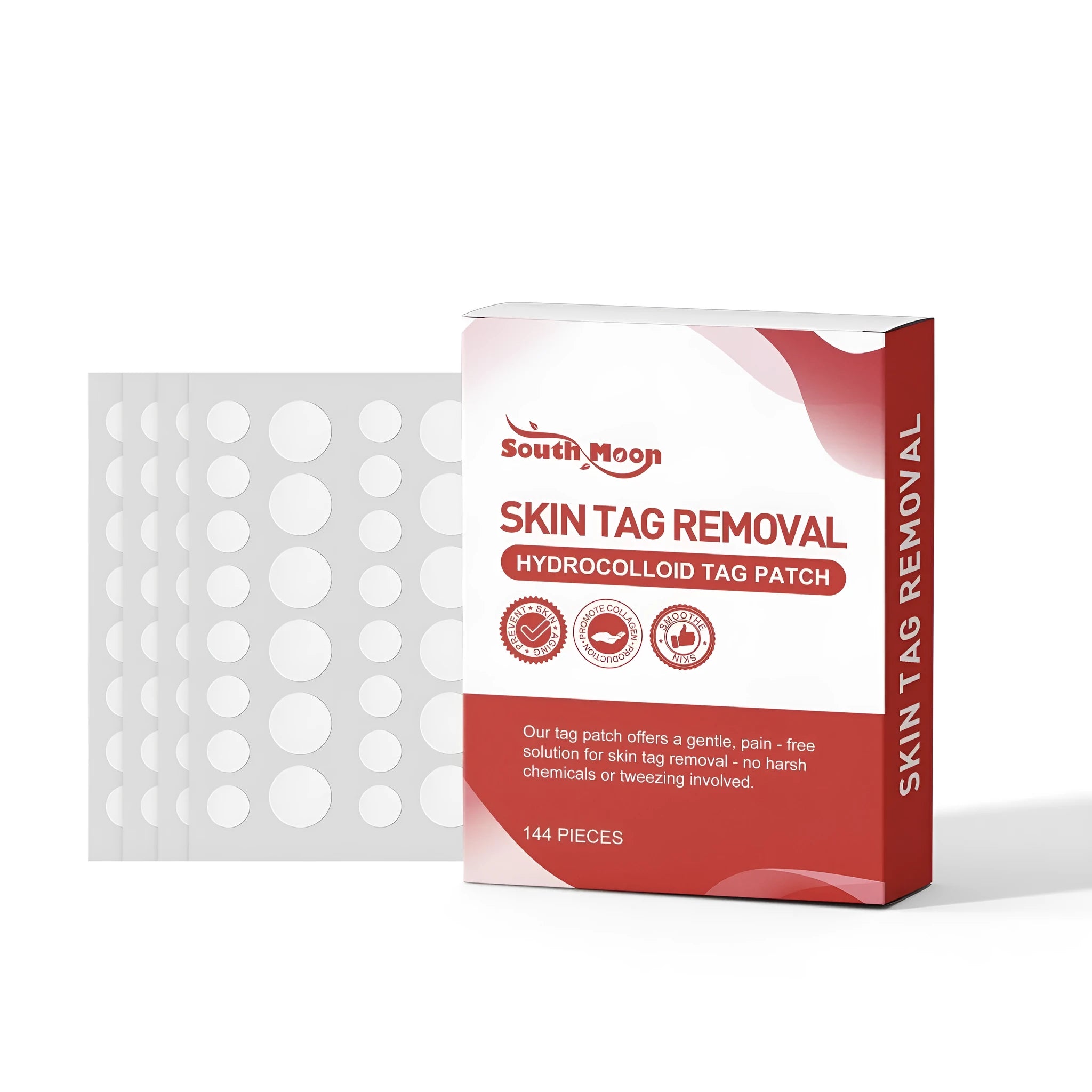 Pack of 144 mint leaf skin removal care patches with adhesive backing for direct skin application