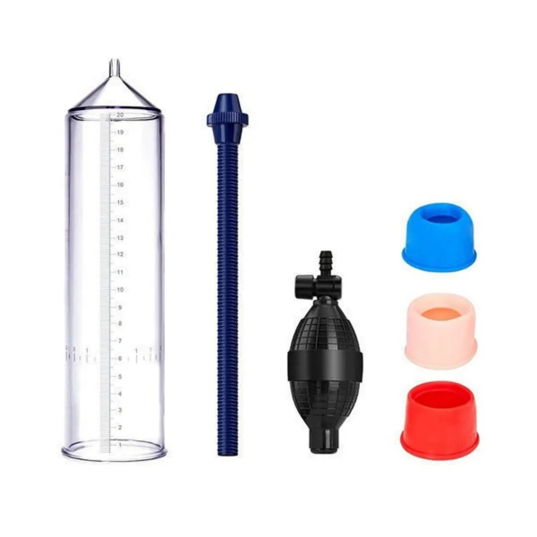Male minimalist home exercise machine silicone cover accessory with plastic valve exerciser components