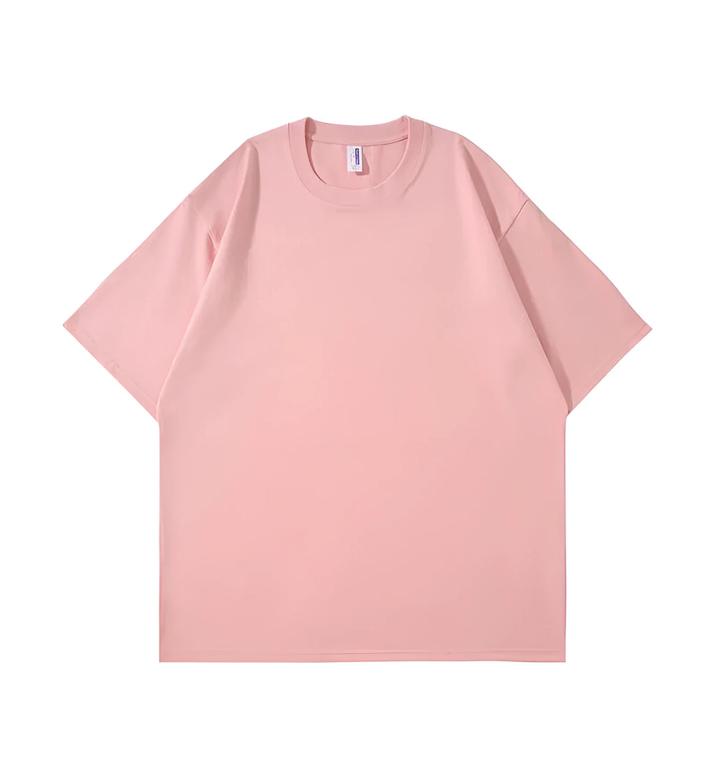 240g heavy cotton loose fit t-shirt in multiple solid colours with short sleeves