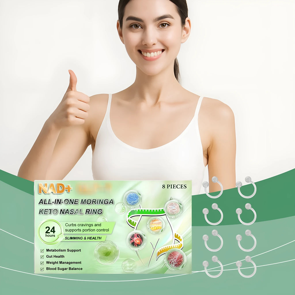 Body care kit box with 8 pieces and nose ring, universal skin type, herbal ingredients gentle care