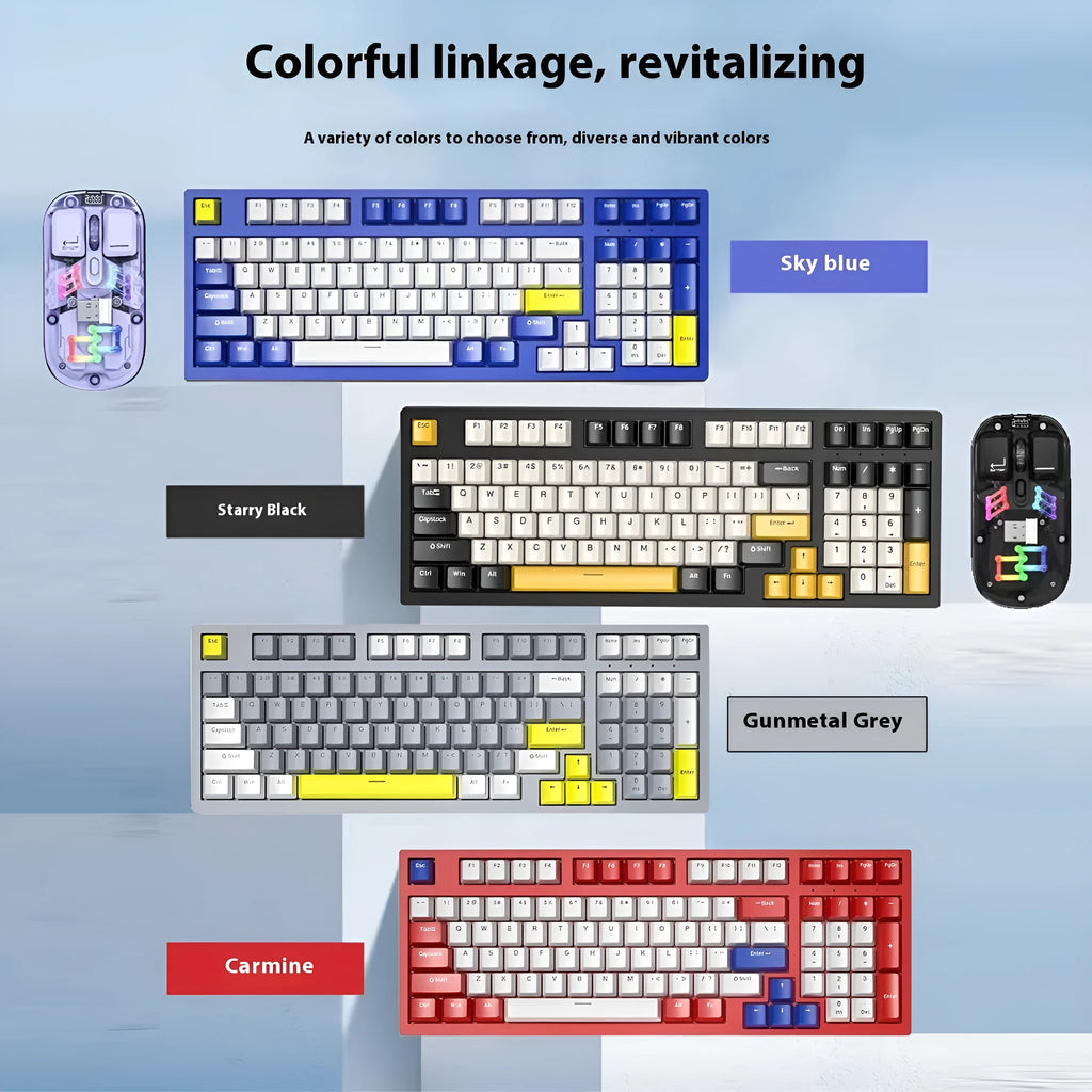 K82 mechanical keyboard and T7 mouse bundle in selected colour variant with backlight illumination
