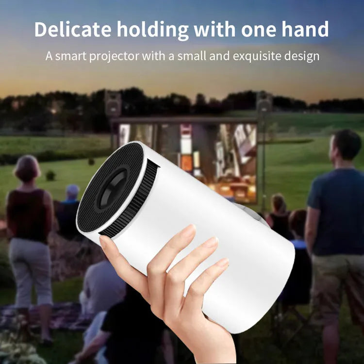 White HD 720p portable mini projector with Android system and 120ANSI brightness