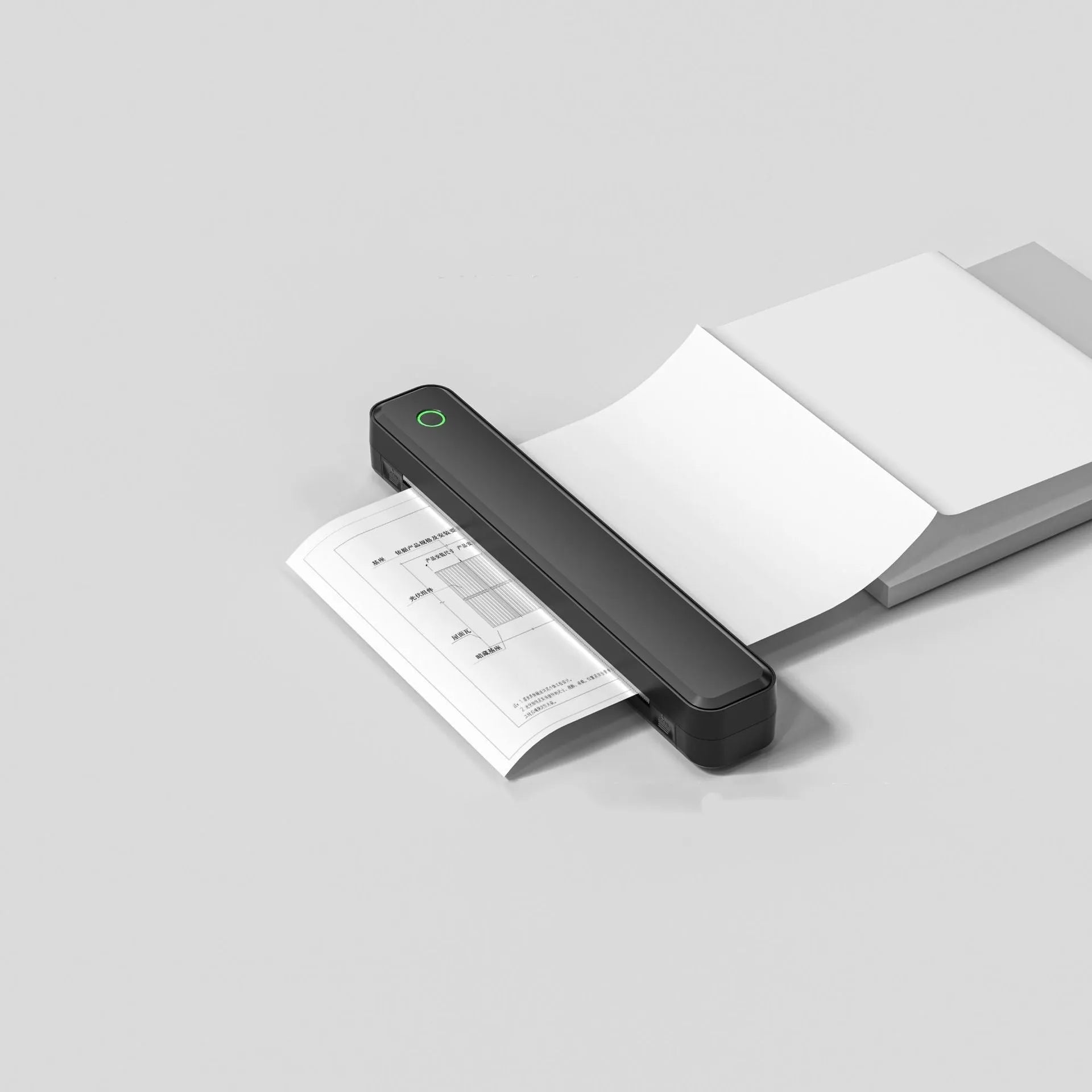 Bluetooth thermal printer for mobile phones in black or white colour, 295mm long