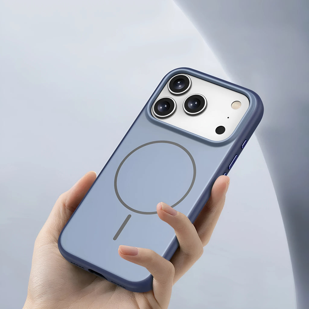 Frosted matte magnetic protective case for iPhone 17 in various colours
