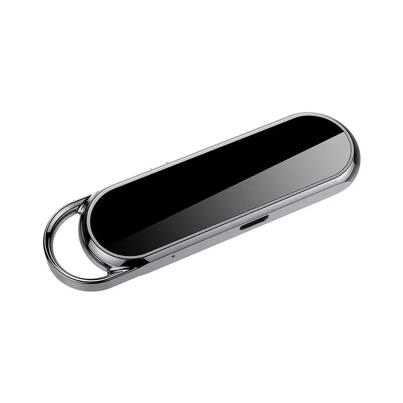 Black one-key recording smart voice recorder pen with 1920x1080 camera, 4-256GB memory and 200mAh battery