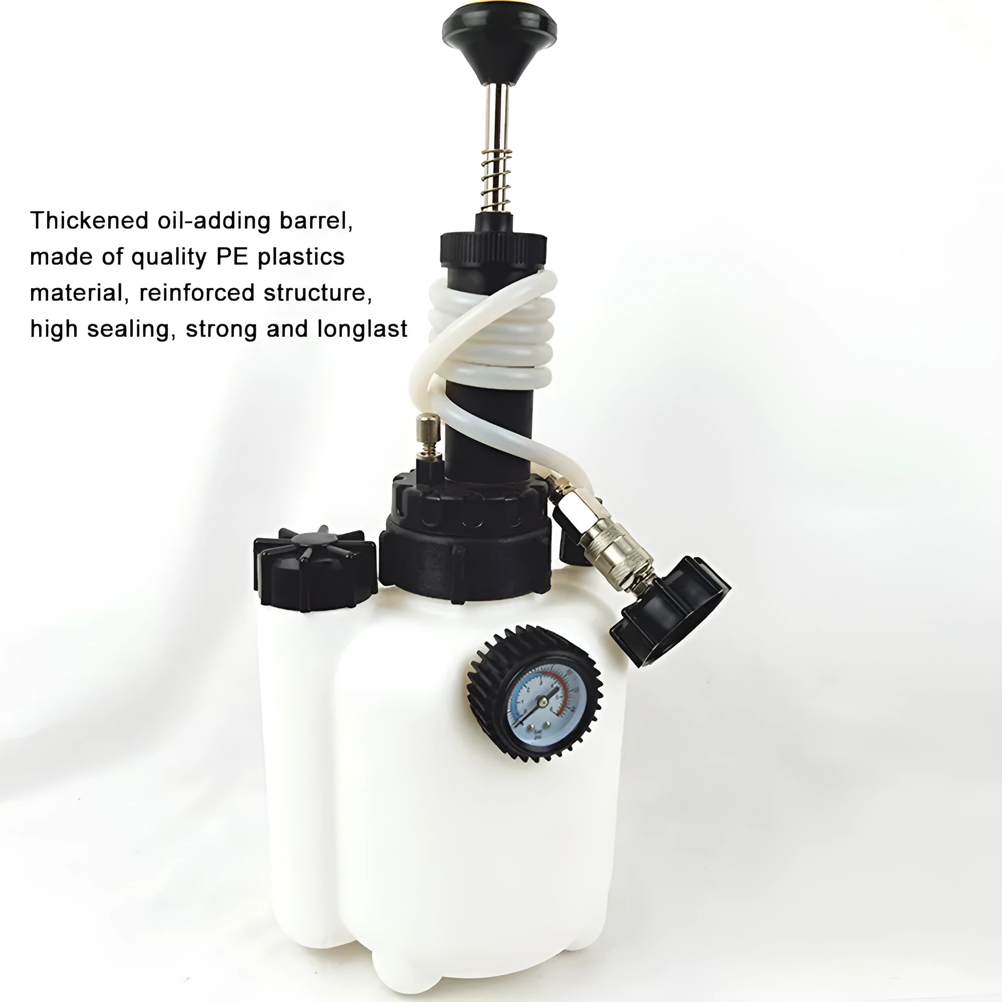 White 3-litre brake oil tank replacement tool for car brake fluid servicing