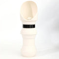 Silicone folding water cup for dogs shown in folded and unfolded states with colour options