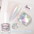 Quick-dry metallic mirror nail polish bottle in a shiny silver shade, 7ml, oily no-bake formula