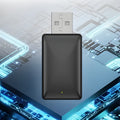 Black 2-in-1 wireless car adapter with USB port for Android device charging