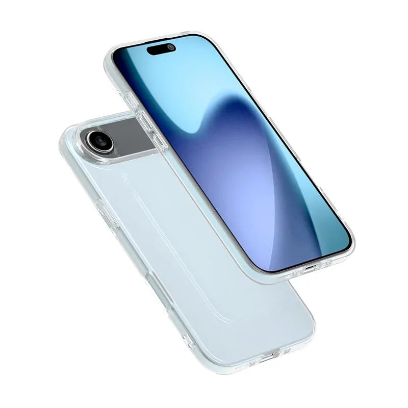 Transparent TPU anti-fall phone case with magnetic suction fits Apple iPhone 11 to 17 Pro Max