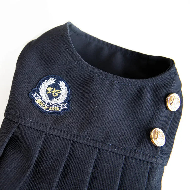 Dark grey polyester dog jumper casual coat style shown on mannequin