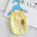 Light blue mesh dog vest with adjustable straps on a mannequin, showing breathable fabric.