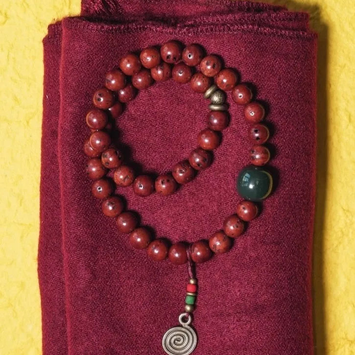 Handcrafted Bodhi double circle bracelet with retro personality style and cartoon design elements